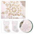 thumbnail image 5 of Clearance Under $3.96! Plush Snowflake Embroidered Christmas Stocking, Soft Holiday Gift Sack for Fireplace Display, 5 of 5