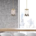 thumbnail image 3 of Designers Fountain Villa Rose Brushed Gold 1 Light Mini Pendant, D208M-9P-BG, 3 of 5