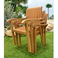 thumbnail image 2 of Add-on Item: Napa Stacking Arm / Captain Single / Solo Dining Chair Outdoor Patio Grade-A Teak Wood WholesaleTeak #WMDCARNP, 2 of 3