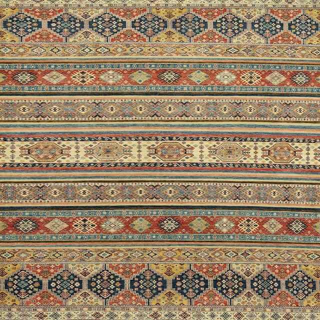 Ahgly Company Tapis d'Intérieur Carré Abstrait Marron Châtaigne, 6 Pieds Carré