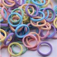 thumbnail image 3 of 20/50 unidades de bandas elásticas para el pelo básicas para mujeres y niñas de 4 cm, diademas sencillas de colores sólidos, lazos para el pelo, accesorios para el cabello, soporte para cola de caball, 3 of 5