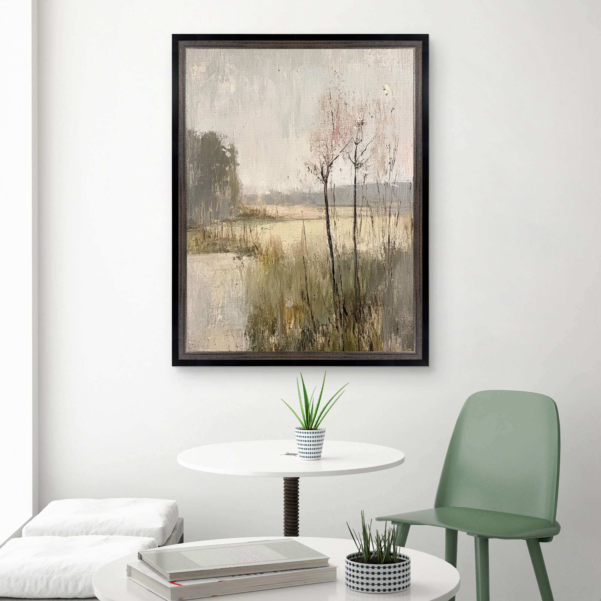 Sticks Framed Canvas