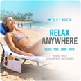 thumbnail image 3 of Ostrich Custom Fitted Towel for 3N1 Outdoor Lounge Beach Chair, Towel Cover Only - White, 3 of 12
