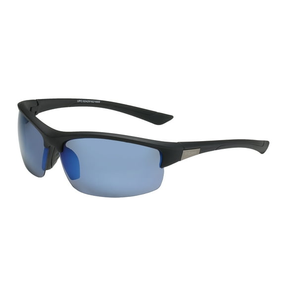 Piranha Eyewear Academy Half Frame Polarized Sport Sunglasses with Blue Mirror Lens