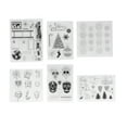 thumbnail image 1 of Sellos Transparentes, Pareja Calavera Mapa De Silicona Tarjeta De Viaje Hacer Sellos 6 Hojas Para álbum De Fotos Para álbum De Recortes Cergrey Clear Stamps, 1 of 8