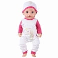 thumbnail image 2 of Babysbule 16-18 inch Reborn Doll Onesie Outfit – Soft Velvet Bodysuit with Hat | Handmade Winter Doll Clothes for Girls | Birthday Christmas Valentine’s Gift for Kids, 2 of 3