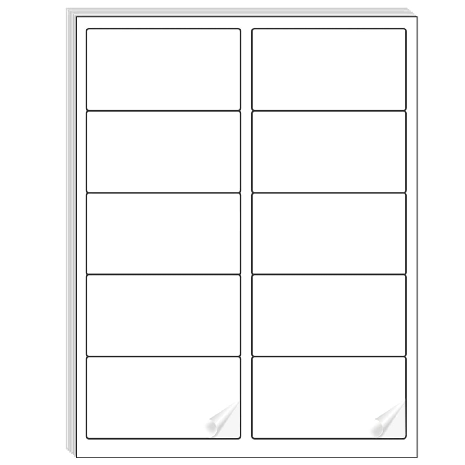 9527 Product Shipping Labels 2x4, 10 up Blank White Sticker Labels for