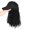 Natural Black, variant on Tight Coiled Curls Baseball Caps Wigs Integrated Synthetic Hair for Casual Wear