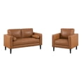 thumbnail image 3 of Marisa Genuine Leather Sofa Set of 2-Color:Tan,Fabric:Air Leather,Style:Chair & Loveseat, 3 of 10
