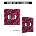 thumbnail image 3 of PAYOHTO Toggle Light Switch Wall Plate Snake Skin Texture Double Switch Cover Standard Size 2-Gang 4.50" x 4.5" Unbreakable Polycarbonate Thermoplastic, 3 of 6