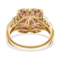 thumbnail image 5 of LUXORO AAA Rubellite White Diamond Oval 10K Yellow Gold Ring for Women Jewelry Birthday Christmas Gifts Size 6 Ct 2.98, 5 of 6