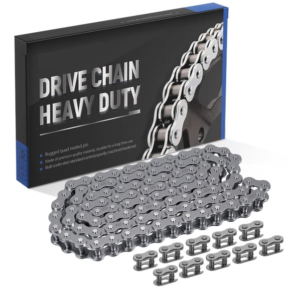 420 Chain 102 Links Suitable for CRF50 XR50 PW80 SSR Tao Tao Coolster 110cc 125cc Pit Dirt Bike 4 Wheeler ATV Quad Kazuma Baja Ice Bear Lifan Kayo NST SDG 50cc 70cc 90cc Go Kart Motorcycle Parts