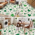 thumbnail image 5 of 3'x5' Area Rugs, St. Patrick's Day Indoor Outdoor Area Rug for Living Room Bedroom, Spring Green Shamrock Plant Beige Washable Bathroom Rugs Kitchen Floor Carpet Mats Home Decor Aesthetic, 5 of 8