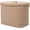 All Beige, variant on 22"x14"x18" Rectangular Extra Large Storage Basket With Lid, Large Cotton Rope Storage Basket, Woven Laundry Hamper, Cloth Storage Bin, for Clothes Towels Blankets in Living Room, White/Jute Bottom