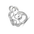 thumbnail image 2 of 925 Sterling Silver Oxidized Platinum Plated Pattern Swirl Women Valentines Day Gifts Ring, 2 of 4