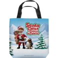 thumbnail image 2 of santa claus is comin to town kris and topper grocery tote white, 2 of 2