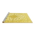 thumbnail image 2 of Ahgly Company Machine Washable Indoor Rectangle Medallion Yellow Traditional Area Rugs, 2' x 5', 2 of 4