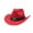 Red, variant on Western Denim Curved Top Hat Woolen Big Brimmed Hat Autumn and Winter Style British Jazz Hat,One Size