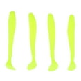 thumbnail image 2 of 50PCS 5cm Soft Plastic Fishing Lures T tail Grub Worm Baits Fish Tackle Accessory Yellow, 2 of 9