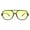 Olive (Yellow), variant on Unisex Retro Fashion Sunglasses Flat Top Racer Aviator Translucent Clear, Green