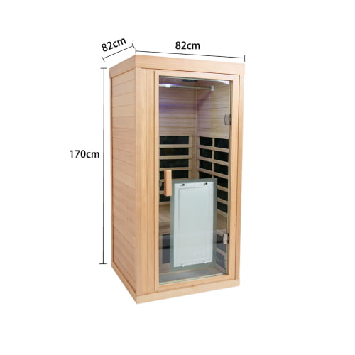 Fraude overstroming Glad 1-Person Far Infrared Sauna Room using Canadian Hemlock, Outdoor Personal  Home Spa for Relaxation with intelligent control panel(Wood),American  standard Power plug,TUV GS CE Safety Certification - Walmart.com