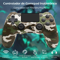 thumbnail image 3 of Controlador inalámbrico compatible con PS4, control remoto compatible con Playstation 4/PS4 Slim/PS4 Pro/PC con Windows, camuflaje verde, 3 of 8