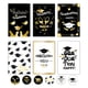 thumbnail image 5 of Tarjeta de mensaje de temporada de graduación, surtido de tarjetas de graduación, negro y dorado, felicitaciones con sobre, 6 uds., 5 of 7