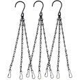 thumbnail image 1 of Hanging Basket Chain, 3 Sets Plant Hanger Metal Chains with Clips for Flower Pots, Planters, Birdcage, Lanterns, Billboard and Ornaments (Black), 1 of 5