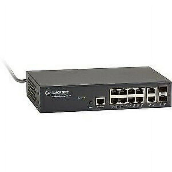 Black Box LGB1110A Gigabit Managed Ethernet Switch - 10-Ports, 3L Supported