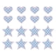 thumbnail image 1 of Uxcell 18 Pcs Parche Bordado de Corazón Estrella a Planchar Apliques Parche para Chaqueta Colección de Denim Ropa Vestido Sombreros Jeans Accesorio DIY, Azul Claro/Rosa Claro, 1 of 6