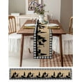 thumbnail image 4 of Table Runner 120 Inches Long for Kitchen Dining, Christmas Elk Dresser Scarf Farmhouse, Dining Table Decorations for Wedding/Parties, Xmas Tree White Black Buffalo Plaid 13 x 120 In, 4 of 9