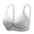 thumbnail image 1 of WRKEKC Plus Size Front Closure Bra for Women Wireless No Underwire Full Coverage Support Comfort Lift Everyday T Shirt Bra, 1 of 2