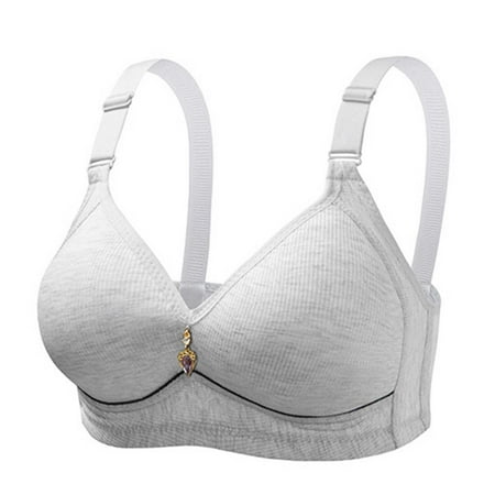 YLOMAY Brassiere for Women Underwear for Women Push up Beautiful Back No Underwire Bras Solid Color Fashion Thin Brassiere Loose Everyday Wear Gray S