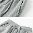 thumbnail image 7 of Zhuashum Boys Sweatpants Slim Leg Active Jogger Sweatpants Kids High Waist Trousers Casual Solid Color Pants With Pockets Comfortable Clothes Grey 5-6 Years, 7 of 7