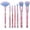 blue brush, variant on Makeup for Girls,Glitter Unicorn Foundation Fan Blush Lip Highlight Eye shadow Eyebrow Brushes Set with Liquid Flows and Case for Girls Teen Women as Present