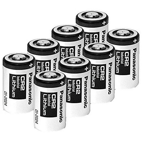 8 Panasonic CR2 Industrial 3 Volt Lithium Batteries