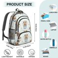 thumbnail image 5 of Highland Cow and Bucket Print Backpack for School, Cute School Bag with Adjustable Shoulder Straps and Padded Back, 16.9"x12.6"x5.9", 5 of 5
