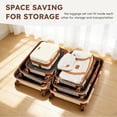thumbnail image 6 of Gowill 6 Piece Luggage Sets, Lightweight ABS Hard Suitcase with Expandable Travel Duffle Bags, White Tan, 6 of 16