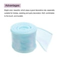 thumbnail image 3 of Uxcell 1 1/2" Wide Sparkly Sheer Wired Organza Ribbon Pastel Chiffon Ribbons 3 Yard Light Blue, 3 of 7