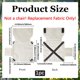 thumbnail image 2 of Funda de repuesto para silla de camping de gran tamaño, tela Oxford, asiento plegable para exteriores, 531 x 645 mm, color blanco, portátil, impermeable, con respaldo alto., 2 of 9