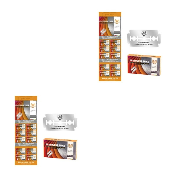 Minnieouse Cuchillas de afeitar para hombres, hoja afilada de acero inoxidable, depilación clásica de barba, accesorios de afeitado precisos y limpios, Type1 NO1 Minnieouse CBP226727