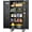 Black, variant on SOLAURA 73 in Metal Storage Cabinet with Wheels, Garage Rolling Cabinet with Locking Doors and 4 Adjustable Shelves, Lockable Tool Storage Cabinets for Garage, Home, Office(Black)