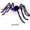 Purple, variant on Glowing Halloween Decor with Detachable Battery Box, Steady Lit UV Purple Fluffy Spider Prop for Yard Party Display, UV Purple Light Plush Spider