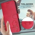 thumbnail image 6 of For Samsung Galaxy A06 4G / 5G Litter Panda Embossing Leather Phone Case with RFID Blocking Card Slot Wallet Magnetic Clasp Lanyard Flip Stand Case,Rose Red,For Galaxy A06 4G / 5G, 6 of 9