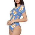 thumbnail image 2 of Naloa Corgi Women's Short-Sleeved Onesie, One-Piece Swimsuit for Parties, dates, clubs - X-Large, 2 of 9