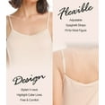thumbnail image 2 of CARCOS 2 Packs Full Slip For Women Under Dress Adjustable Spaghetti Strap Knee Length Slips Undergarment Nightwear White/Apricot,XXL, 2 of 7