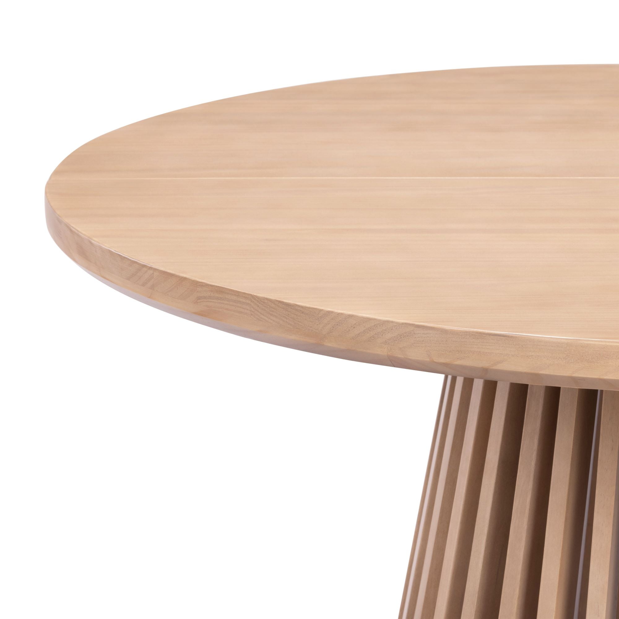 Plank+Beam 38" Lido Round Dining Table, Solid Wood Minimalist Kitchen Table for 4, Blonde