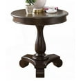 thumbnail image 3 of Gracefully traditional Rene Round Wood Pedestal Side Table|26" around, 3 of 6