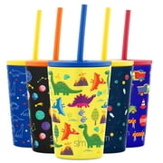 Simple Modern Kids Cup 12oz Classic Tumbler With Lid and Silicone Straw - Vacuum Insulated Stainless Steel For Toddlers Girls Boys Sunshine Dino