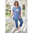 thumbnail image 2 of Woman Within Plus Size Marled V-Neck Tunic, 2 of 4